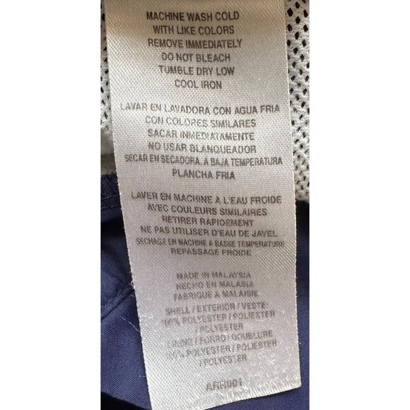 Adidas Windbreaker Mens Large Navy Pullover 90's Drawstring Pockets Logo Spellou - Picture 6 of 7